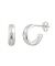 Twinkle Star Silver Hoops
