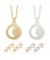 Stars Earrings and Moon Necklace Set