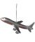 Silver Airliner Plane Ornament