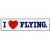 I Love Flying Bumper Sticker