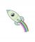 Rainbow Rocket Vinyl Sticker